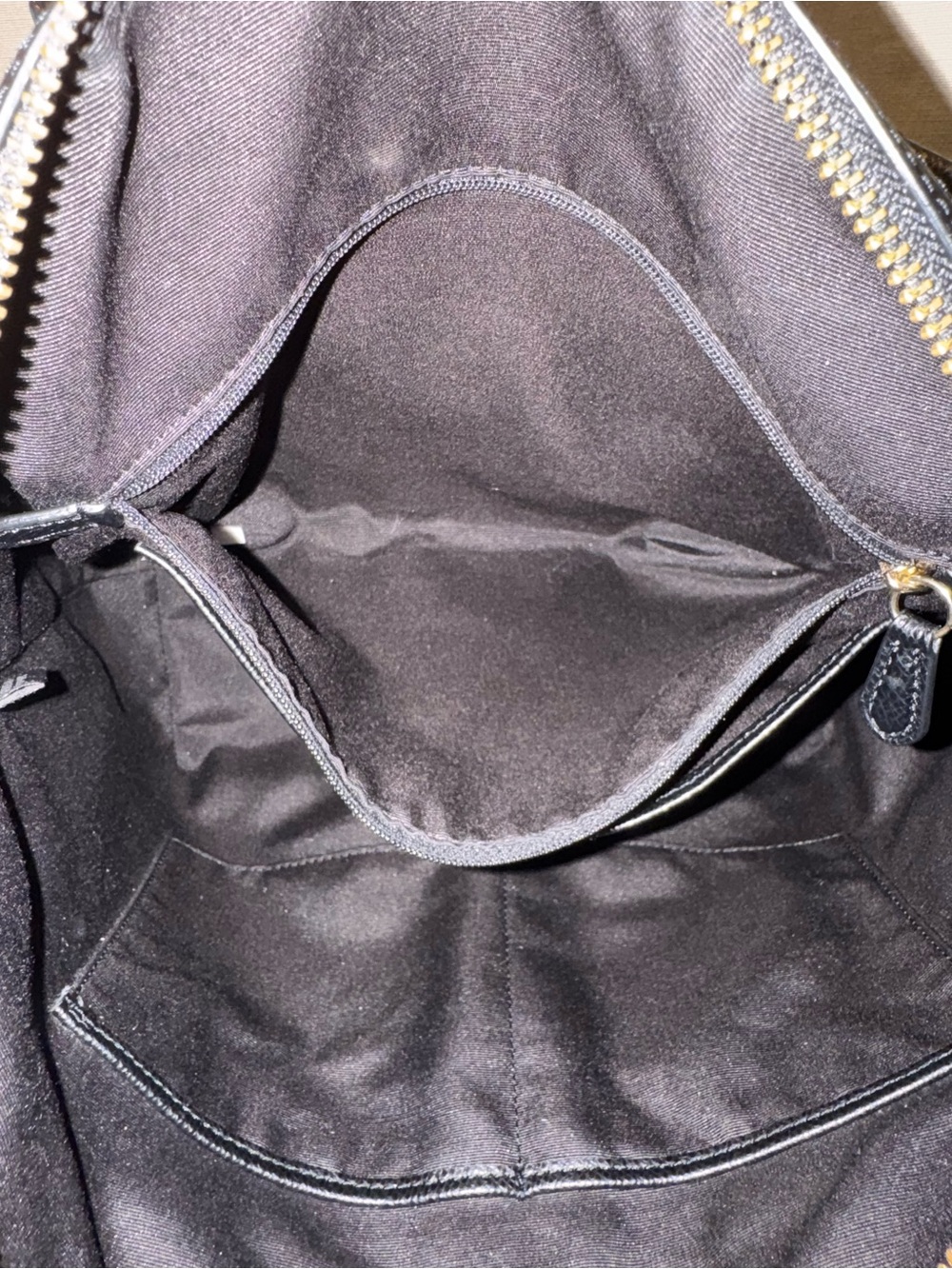Coach F34680 Pleat Tote in Black Crossgrain Leather - Picture 10 of 15